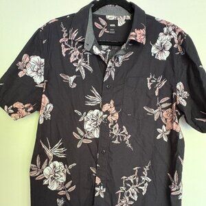 Vans floral button-down short sleeve